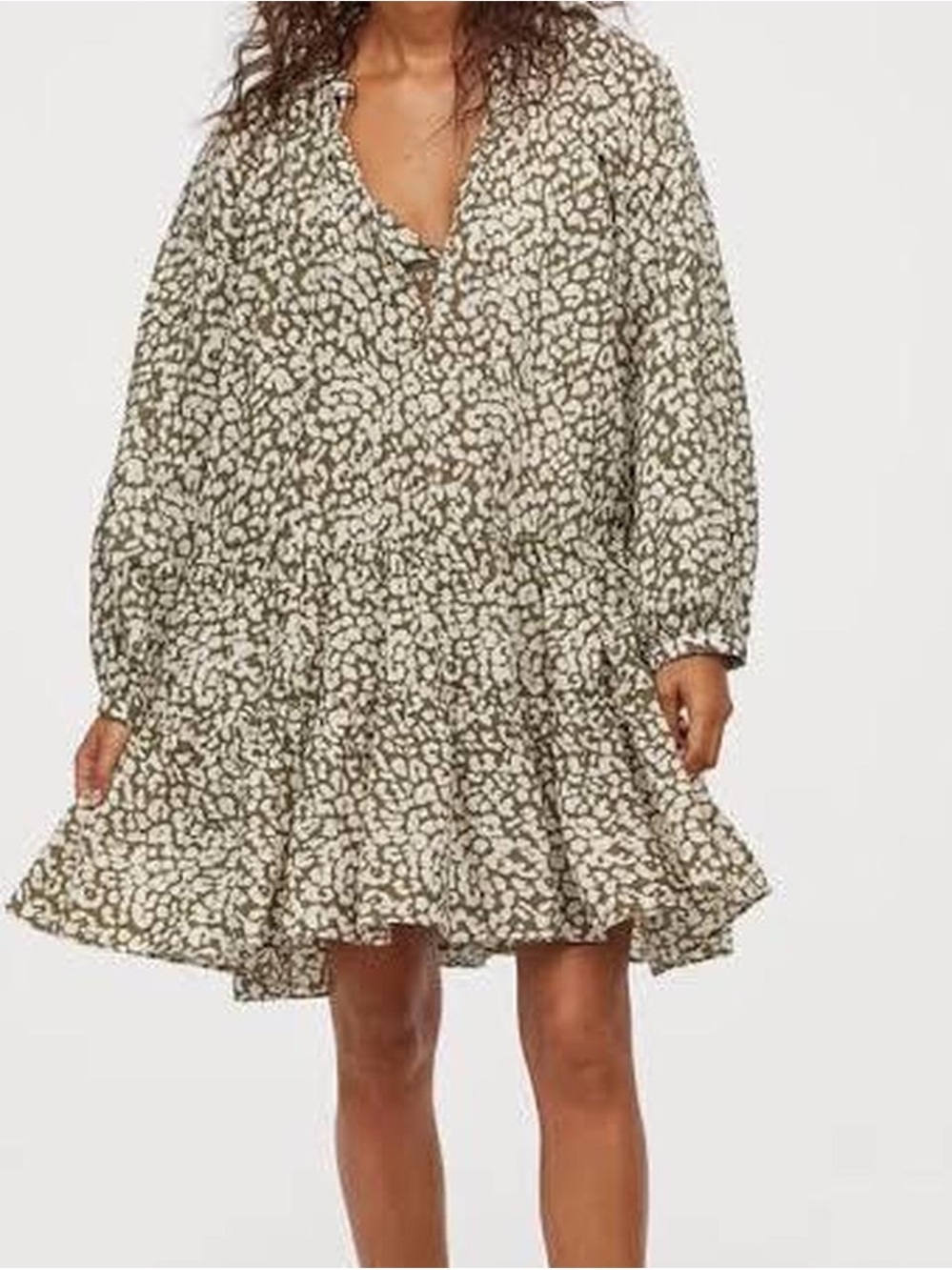 Love Stories x H&M green and white dress